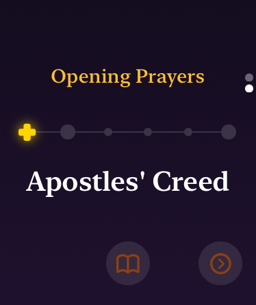 Watch screen showing prayer flow with tap and crown controls